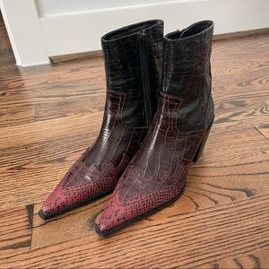 Topshop Missouri Western Boots - US 10/UK 8